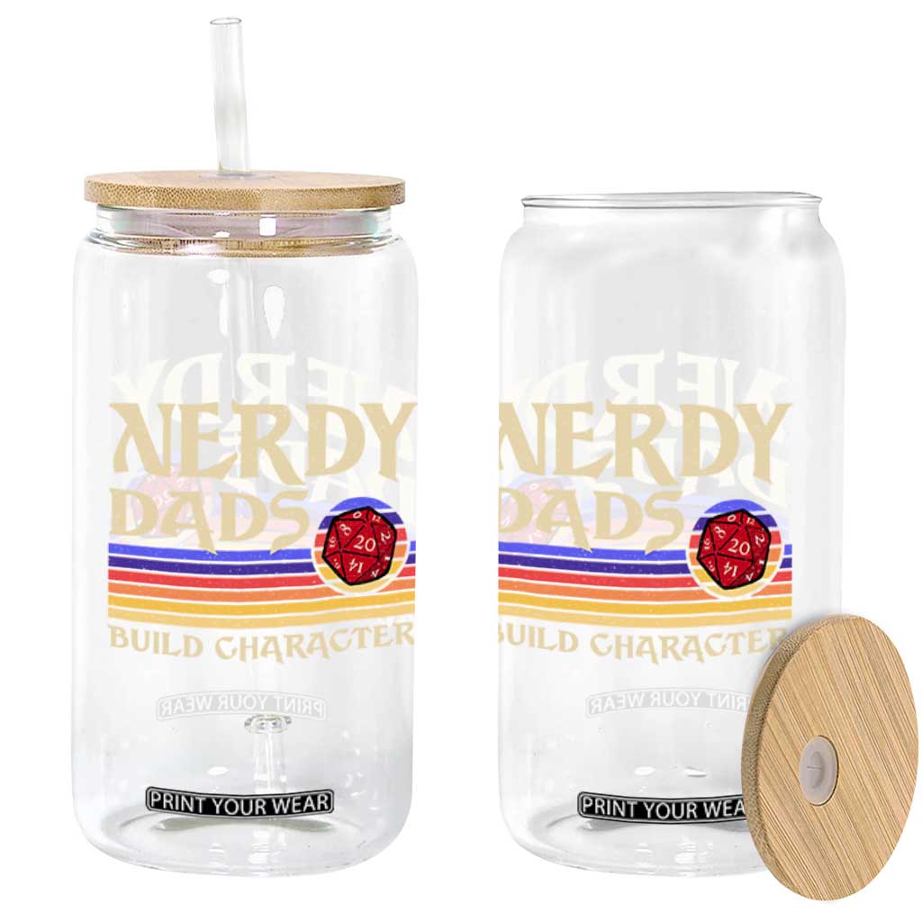 Nerdy Dad Glass Can Funny Fathers Day RPG Gaming D20 Tabletop TS11 Print Your Wear