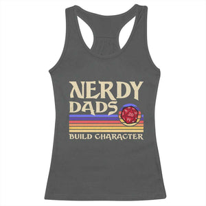 Nerdy Dad Racerback Tank Top Funny Fathers Day RPG Gaming D20 Tabletop TS11 Dark Heather Print Your Wear