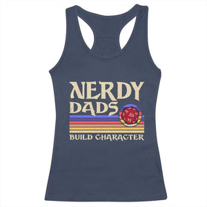 Nerdy Dad Racerback Tank Top Funny Fathers Day RPG Gaming D20 Tabletop TS11 Navy Print Your Wear
