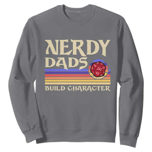Nerdy Dad Sweatshirt Funny Fathers Day RPG Gaming D20 Tabletop TS11 Charcoal Print Your Wear