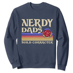 Nerdy Dad Sweatshirt Funny Fathers Day RPG Gaming D20 Tabletop TS11 Navy Print Your Wear