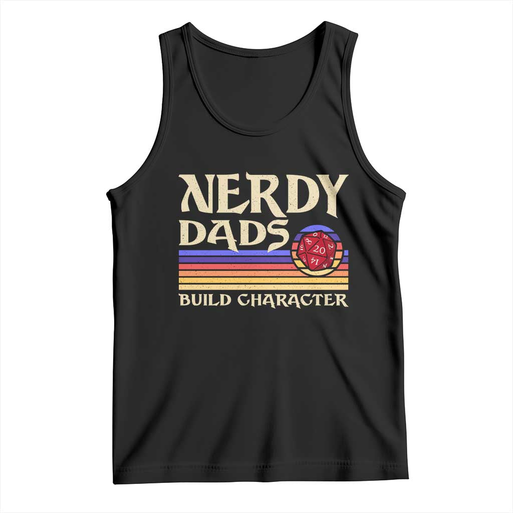 Nerdy Dad Tank Top Funny Fathers Day RPG Gaming D20 Tabletop TS11 Black Print Your Wear