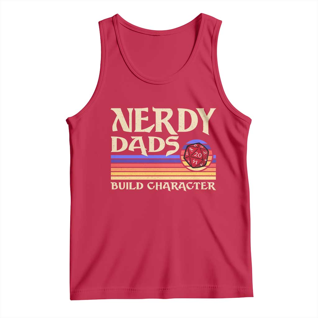 Nerdy Dad Tank Top Funny Fathers Day RPG Gaming D20 Tabletop TS11 Red Print Your Wear