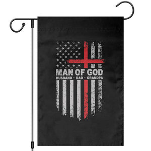 Man of God Husband Dad Protector Garden Flag Christian Dad Fathers Day TS11 Black Print Your Wear