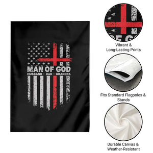 Man of God Husband Dad Protector Garden Flag Christian Dad Fathers Day TS11 Print Your Wear