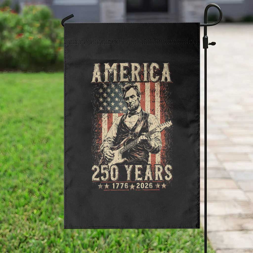 Abraham Lincoln Playing Guitar 4th July US 250th Anniversary Garden Flag TS11 Print Your Wear