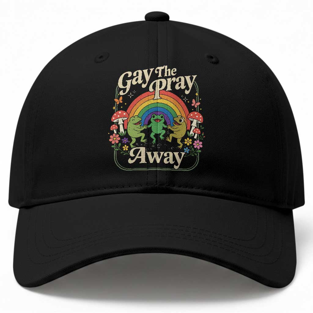 Gay The Pray Away Queer Frog LGBTQ Baseball Cap TS11 Print Your Wear