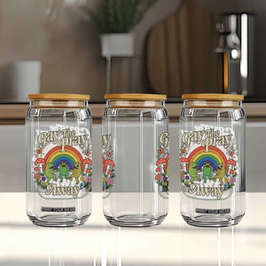 Gay The Pray Away Queer Frog LGBTQ Glass Can TS11 Print Your Wear