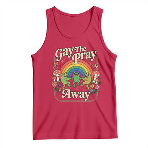 Gay The Pray Away Queer Frog LGBTQ Tank Top TS11 Red Print Your Wear