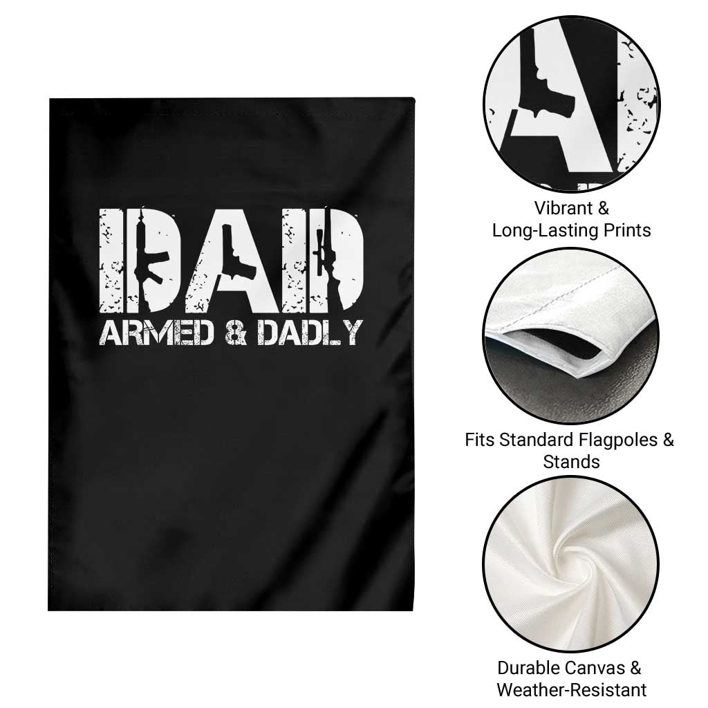 Armed And Dadly Dad Garden Flag Fathers Day Pro Gun Owner TS11 Print Your Wear