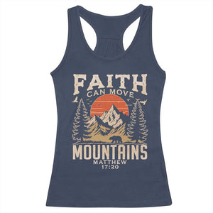 Faith Can Move Mountains Racerback Tank Top Religious Christian Camping TS11 Navy Print Your Wear