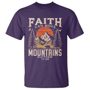 Faith Can Move Mountains T Shirt Religious Christian Camping TS11 Purple Print Your Wear