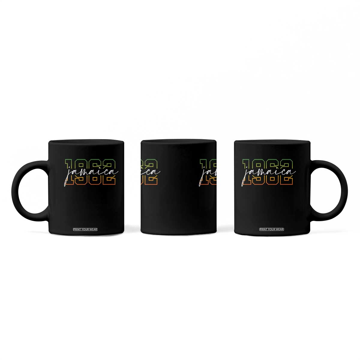 Proud Jamaican Coffee Mug Jamaica 1962 Rasta Flag TS11 Print Your Wear