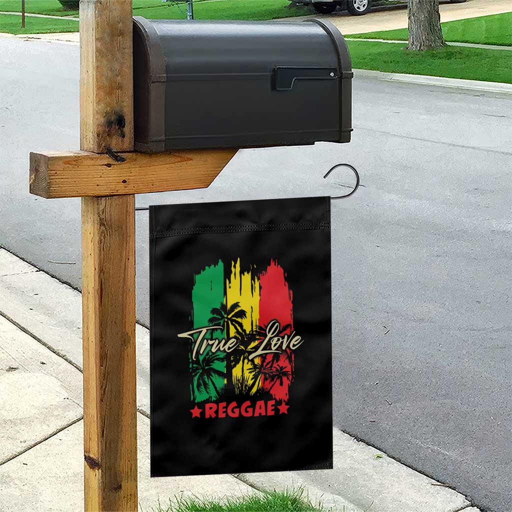 True Love Reggae Garden Flag Jamaican Rasta Music Palm Tree TS11 Print Your Wear