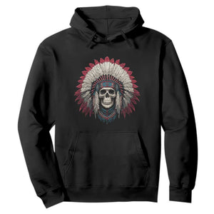 Native American Indian Chief Skull Headdress Hoodie TS11 Black Print Your Wear