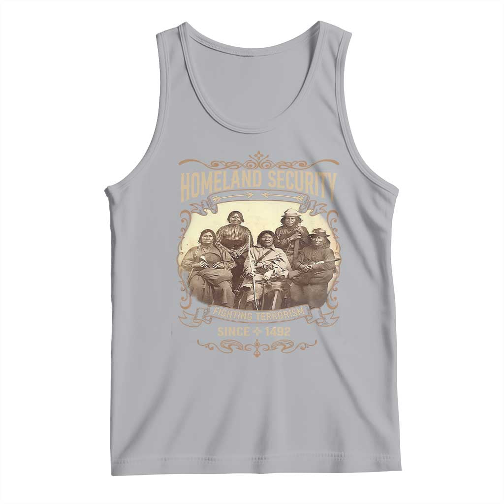 Homeland Security Fighting Terrorism Since 1492 Tank Top Native American History TS11 Athletic Heather Print Your Wear