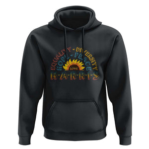 Harris Supporter Hoodie Peace Love Equality Hope Diversity Sunflower TS11 Black Print Your Wear