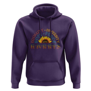 Harris Supporter Hoodie Peace Love Equality Hope Diversity Sunflower TS11 Purple Print Your Wear