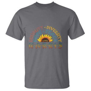 Harris Supporter T Shirt Peace Love Equality Hope Diversity Sunflower TS11 Charcoal Print Your Wear