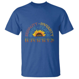 Harris Supporter T Shirt Peace Love Equality Hope Diversity Sunflower TS11 Royal Blue Print Your Wear