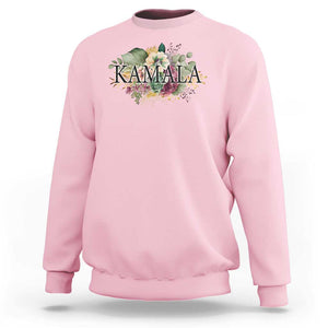 Harris 2024 Sweatshirt Vintage Flowers Feminine First Female President TS11 Light Pink Print Your Wear