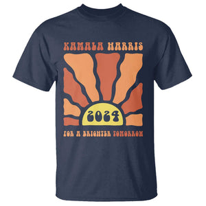 Kamala Harris For A Brighter Tomorrow 2024 T Shirt Boho Aesthetic Sunshine TS11 Navy Print Your Wear