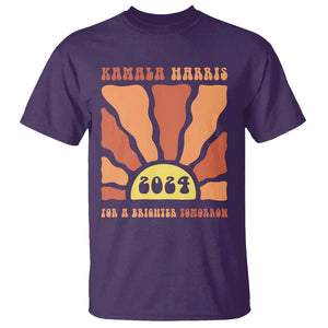 Kamala Harris For A Brighter Tomorrow 2024 T Shirt Boho Aesthetic Sunshine TS11 Purple Print Your Wear