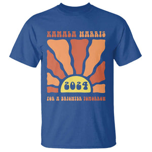 Kamala Harris For A Brighter Tomorrow 2024 T Shirt Boho Aesthetic Sunshine TS11 Royal Blue Print Your Wear