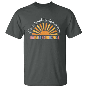 Kamala 2024 T Shirt Harris For A Brighter Tomorrow Sunshine Boho Aesthetic TS11 Dark Heather Print Your Wear