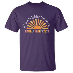 Kamala 2024 T Shirt Harris For A Brighter Tomorrow Sunshine Boho Aesthetic TS11 Purple Print Your Wear