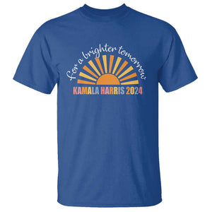 Kamala 2024 T Shirt Harris For A Brighter Tomorrow Sunshine Boho Aesthetic TS11 Royal Blue Print Your Wear