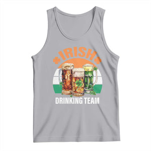 Funny Irish Drinking Team Tank Top St Patricks Day Vintage Beer Ireland Flag Clover TS11 Athletic Heather Print Your Wear