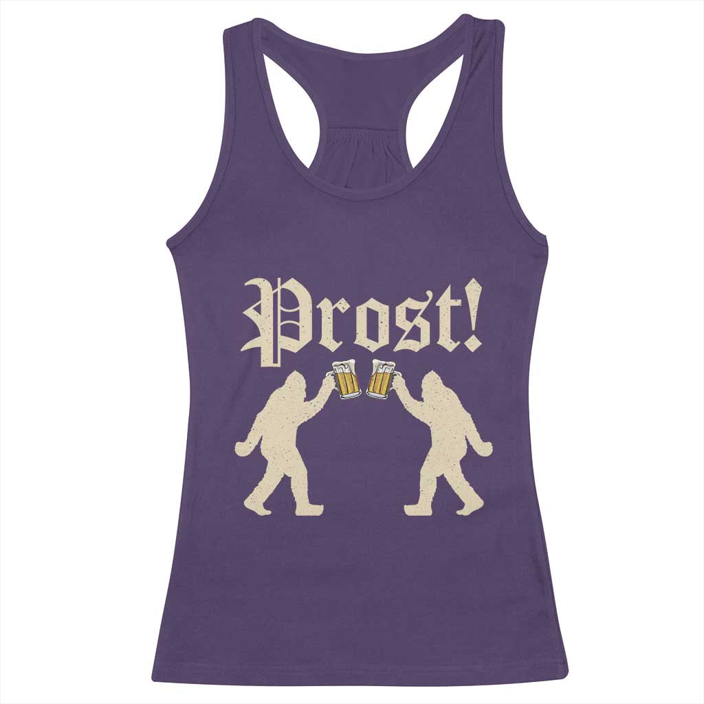 Funny Oktoberfest Bigfoot Prost Racerback Tank Top German Sasquatch Beer Mug TS11 Purple Print Your Wear