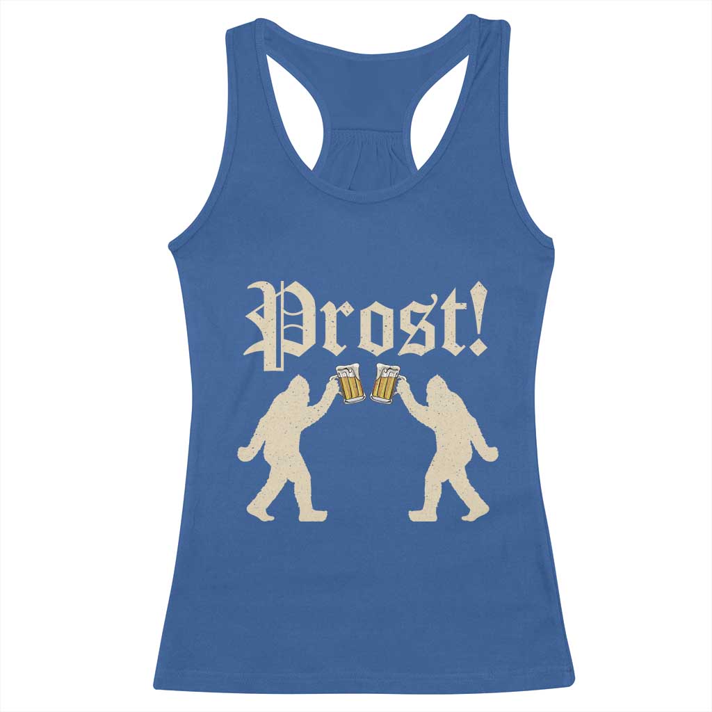 Funny Oktoberfest Bigfoot Prost Racerback Tank Top German Sasquatch Beer Mug TS11 Royal Blue Print Your Wear