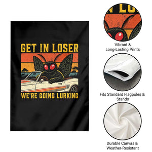 Get In Loser We Are Going Lurking Funny Mothman Garden Flag Cryptozoology Cryptid Lover TS11 Print Your Wear