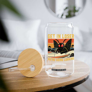 Get In Loser We Are Going Lurking Funny Mothman Glass Can Cryptozoology Cryptid Lover TS11 Print Your Wear
