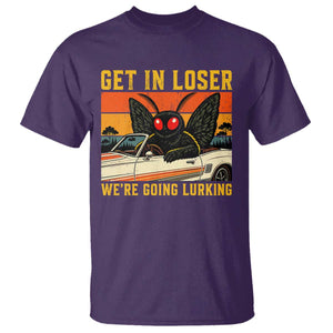 Get In Loser We Are Going Lurking Funny Mothman T Shirt Cryptozoology Cryptid Lover TS11 Purple Print Your Wear