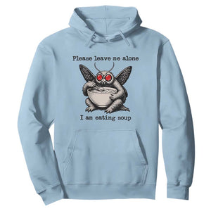 Please Leave Me Alone I Am Eating Soup Funny Mothman Hoodie TS11 Light Blue Print Your Wear