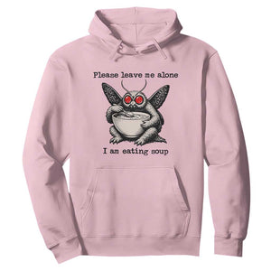 Please Leave Me Alone I Am Eating Soup Funny Mothman Hoodie TS11 Light Pink Print Your Wear