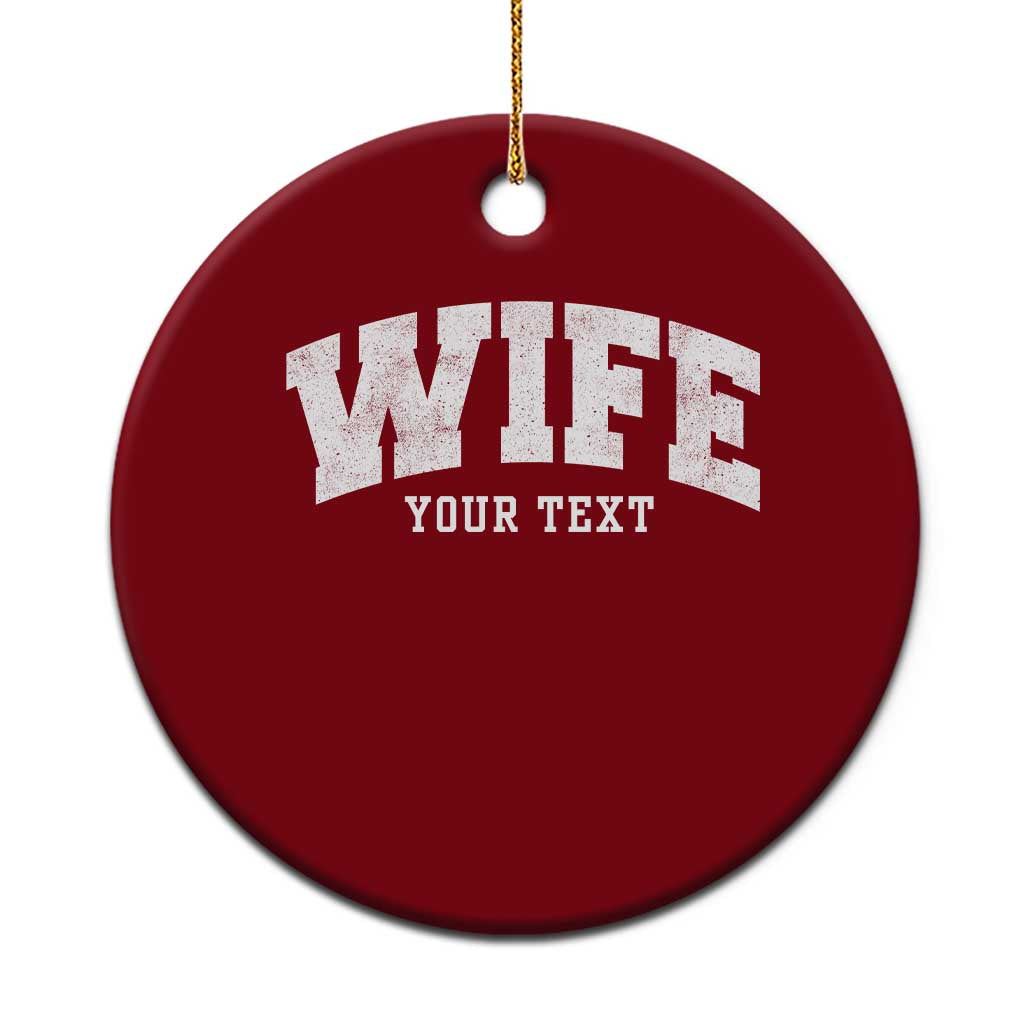 Personalized Wife Ceramic Ornament Custom Text Name Wifey Marriage Anniversary Couple Gift TS11 1pc Red Print Your Wear