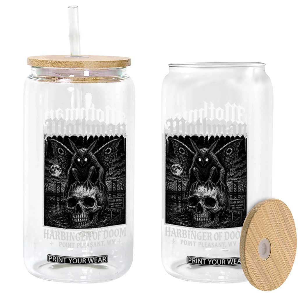 Mothman Harbinger of Doom Point Pleasant WV Glass Can Gothic Horror Cryptid Creature TS11 Print Your Wear