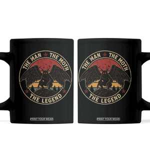 Funny Mothman The Man The Moth The Legend Coffee Mug Retro Folklore Creepy Cryptid TS11 Black Print Your Wear