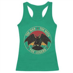Funny Mothman The Man The Moth The Legend Racerback Tank Top Retro Folklore Creepy Cryptid TS11 Irish Green Print Your Wear