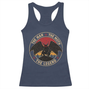 Funny Mothman The Man The Moth The Legend Racerback Tank Top Retro Folklore Creepy Cryptid TS11 Navy Print Your Wear