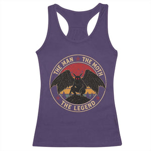 Funny Mothman The Man The Moth The Legend Racerback Tank Top Retro Folklore Creepy Cryptid TS11 Purple Print Your Wear