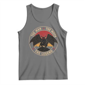 Funny Mothman The Man The Moth The Legend Tank Top Retro Folklore Creepy Cryptid TS11 Black Heather Print Your Wear
