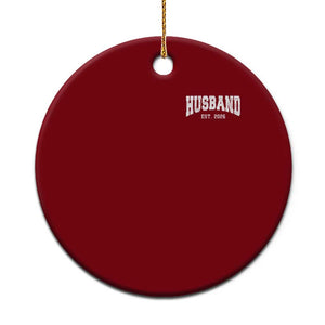 Husband Est 2026 Ceramic Ornament Just Married Couple Matching Wedding Honeymoon TS11 1pc Red Print Your Wear