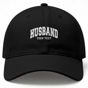 Personalized Husband Baseball Cap Custom Text Name Hubby Marriage Anniversary Couple Gift TS11 Print Your Wear