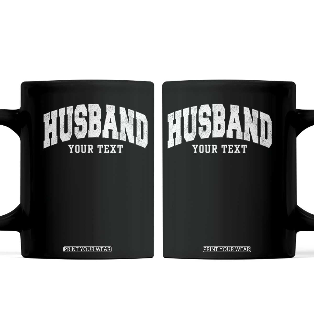 Personalized Husband Coffee Mug Custom Text Name Hubby Marriage Anniversary Couple Gift TS11 Black Print Your Wear