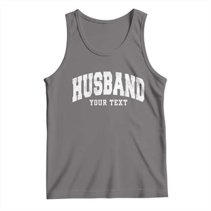 Personalized Husband Tank Top Custom Text Name Hubby Marriage Anniversary Couple Gift TS11 Deep Heather Print Your Wear
